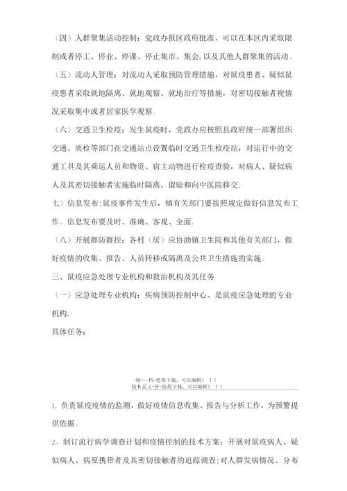 木奇镇鼠疫控制应急预案.docx