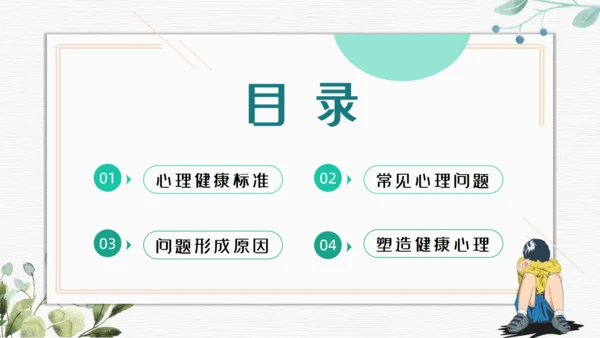 青春期青少年心理健康通用PPT模板