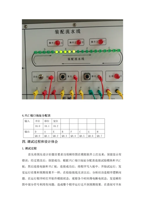 PLC专业课程设计装配流水线的模拟控制.docx