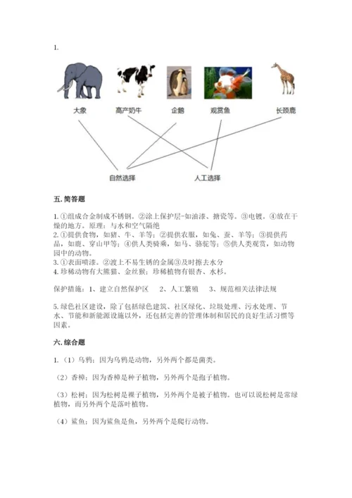 教科版科学六年级下册期末测试卷及精品答案.docx