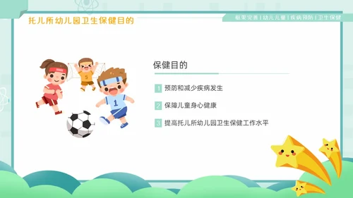 绿色卡通风幼儿园卫生保健培训PPT课件