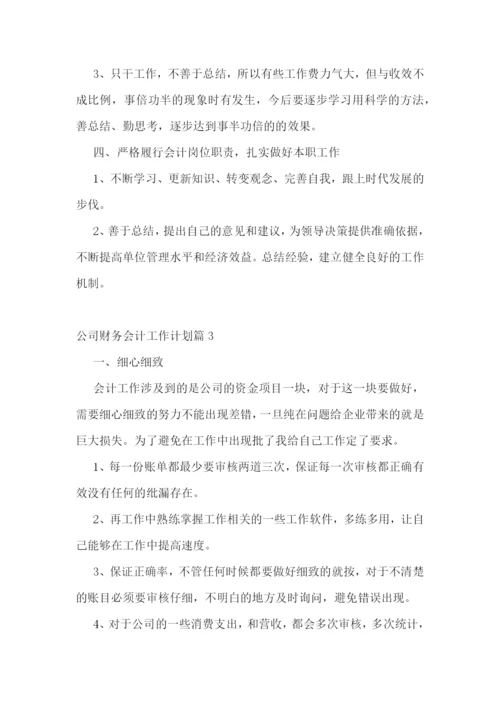 公司财务会计工作计划.docx