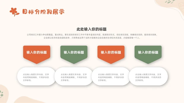 小清新风形状花卉绿植运营述职报告领导运营述职报告