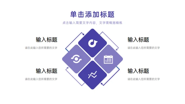 紫色季度工作总结项目汇报通用PPT模板