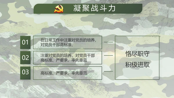 迷彩风退伍老兵拥军计划动态PPT模板