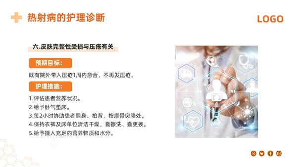橙色简约热射病急救及护理措施PPT模板宣传PPT动态PPT