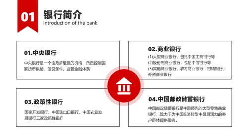 红白色简约风金融银行产品培训