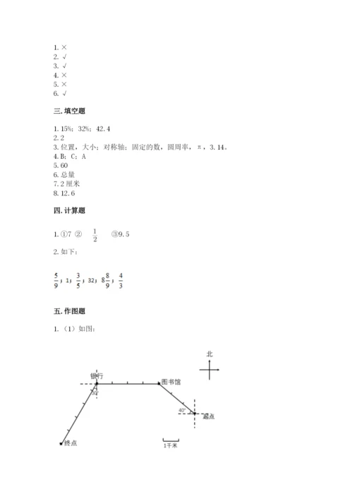 人教版小学六年级上册数学期末测试卷精品（黄金题型）.docx