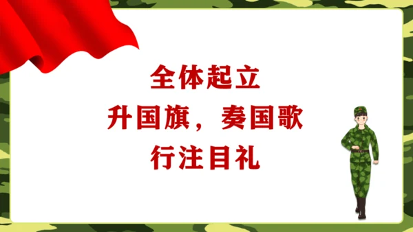 迷彩风军训动员大会通用PPT模板