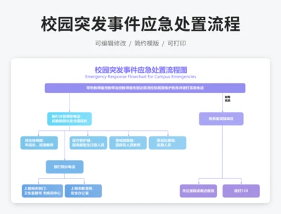 幼儿园突发事件处理流程图