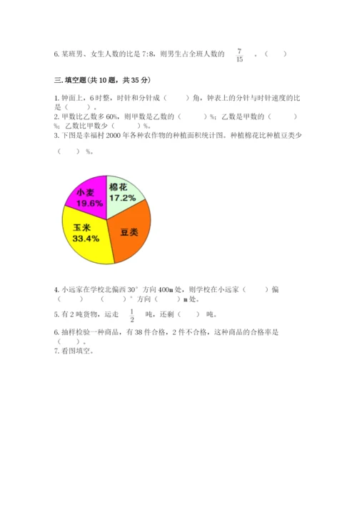 2022六年级上册数学期末考试试卷附完整答案【夺冠】.docx