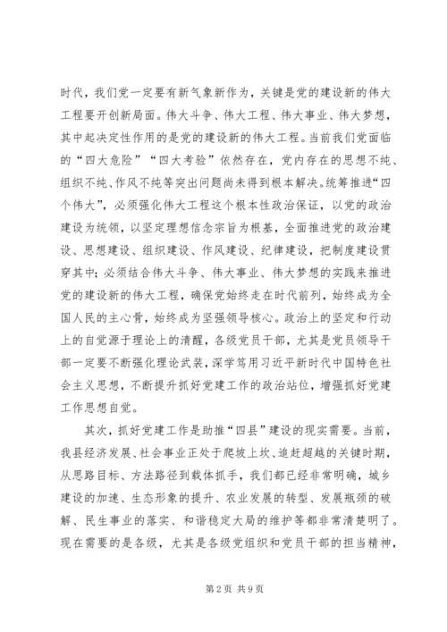 县委组织部长在机关党建工作座谈会上的讲话.docx