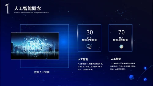 3d科技风人工智能5G科技产品介绍大数据分析科技感ppt模板