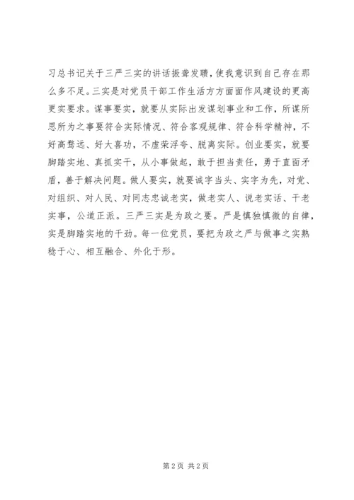 学习三严三实自我检查.docx