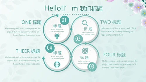 蓝色小清新春季护肤动态PPT