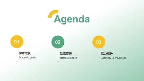 绿色创意学期总结PPT模板