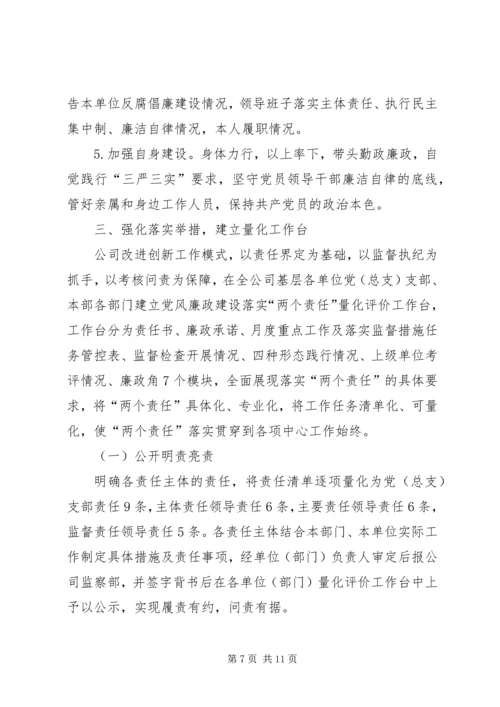 落实“两个责任”清单建立量化评价工作平台的实施方案.docx