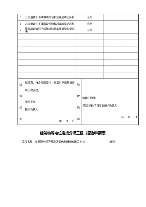 楼建筑电气工程验收记录