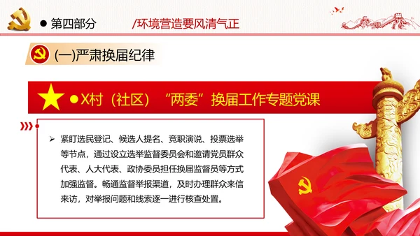 党支部基层组织换届选举工作条例党政党建党课支部团委学习模板