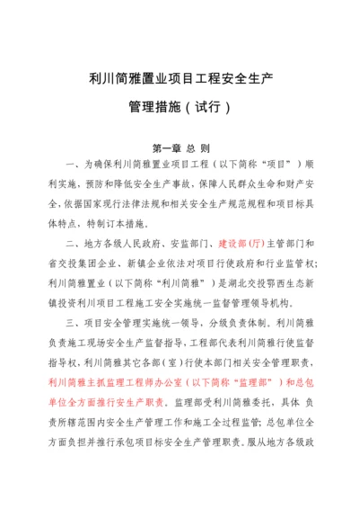 公司项目工程安全生产管理办法模板.docx