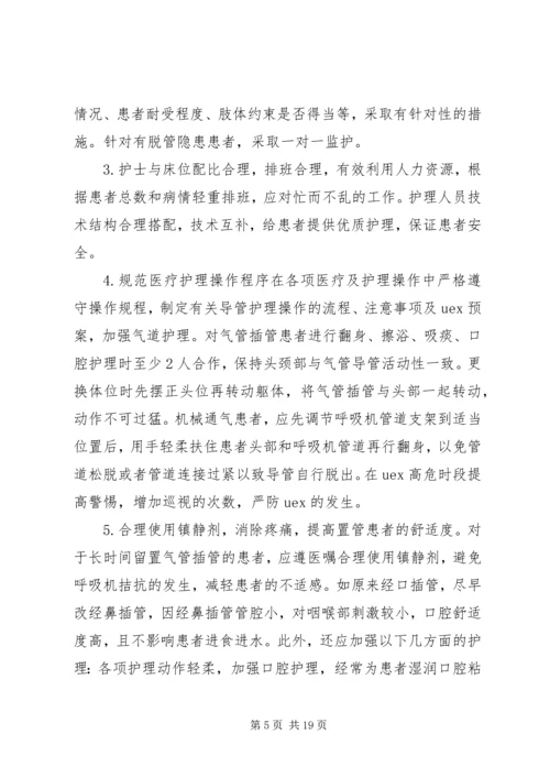 气管插管非计划拔管原因分析及对策.docx