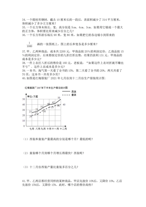 六年级小升初数学解决问题50道及参考答案ab卷.docx