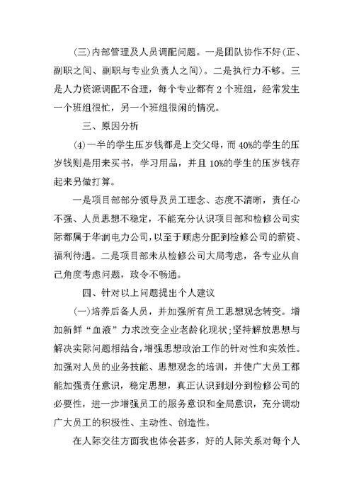 关于南热项目调研报告范文