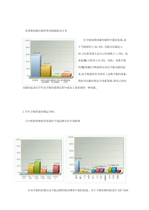 大学生手机市场调查调查汇总报告.docx