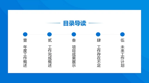 蓝色大气总结汇报PPT模板