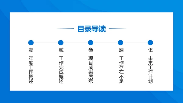 蓝色大气总结汇报PPT模板