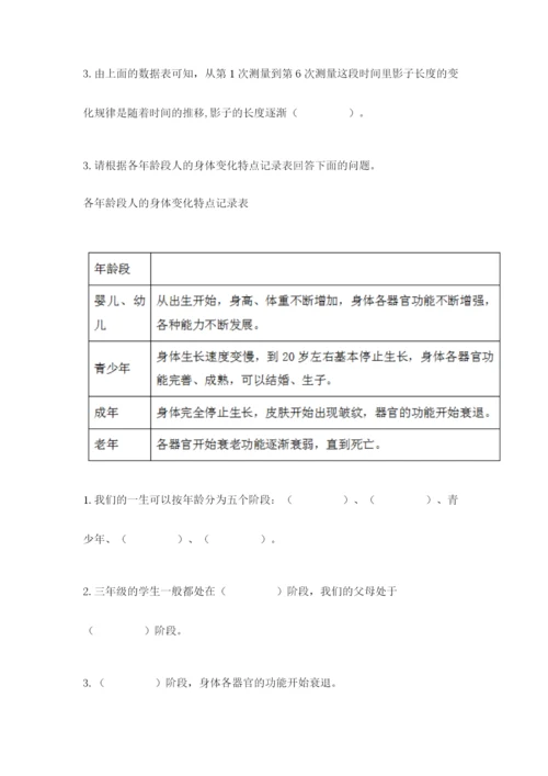 教科版科学三年级下册 期末测试卷带答案（巩固）.docx