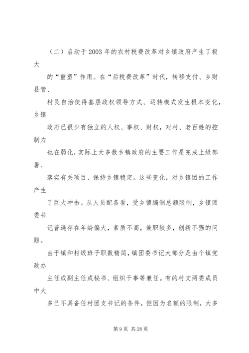共青团工作存在问题.docx