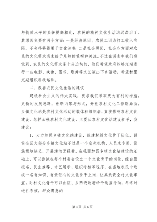 农民精神文化生活现状及存在的问题调查 (4).docx