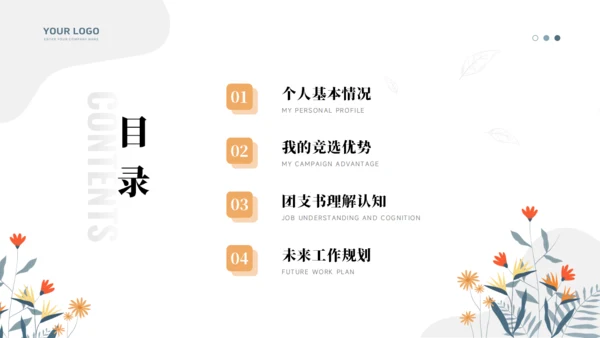 团支书竞选PPT模板