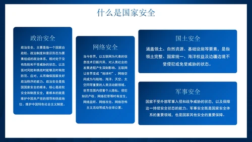 蓝色科技风国家安全教育日主题教育PPT模板