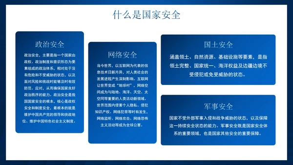 蓝色科技风国家安全教育日主题教育PPT模板