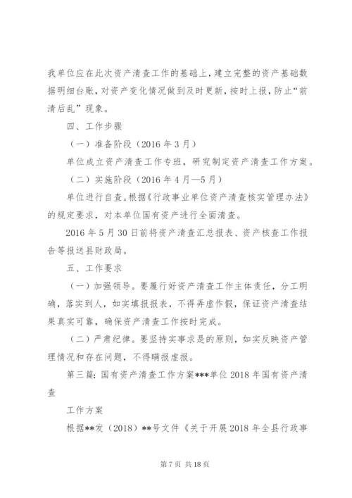 XX国有资产清查工作报告.docx