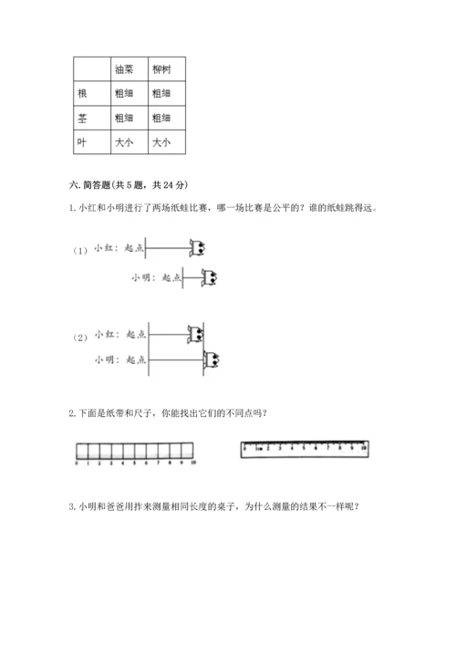 教科版科学一年级上册期末测试卷（全优）word版.docx