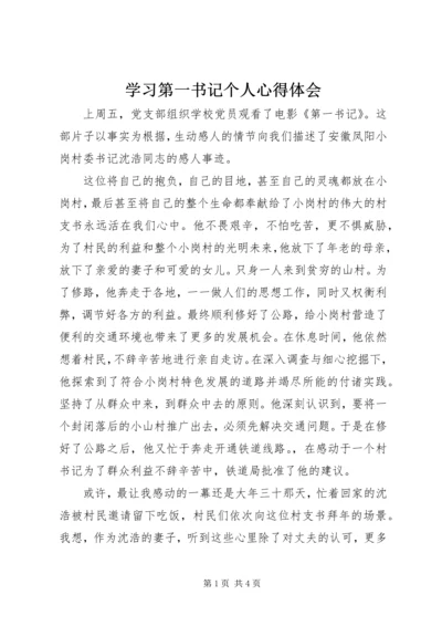 学习第一书记个人心得体会.docx