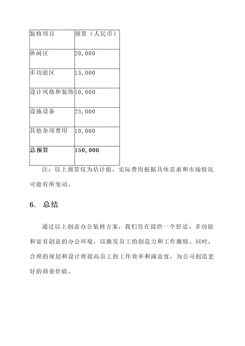 创意办公装修方案