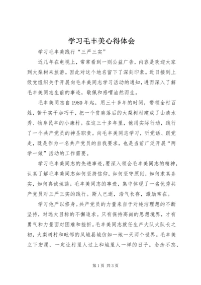 学习毛丰美心得体会 (2).docx