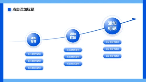 蓝色渐变简约风游乐场旅游攻略PPT模板