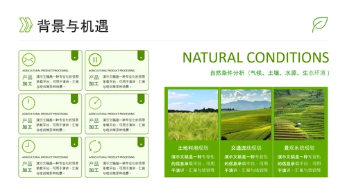 绿色简约风农业PPT模板