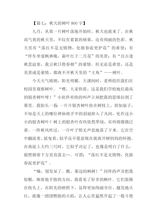 描写秋天树叶的作文.docx