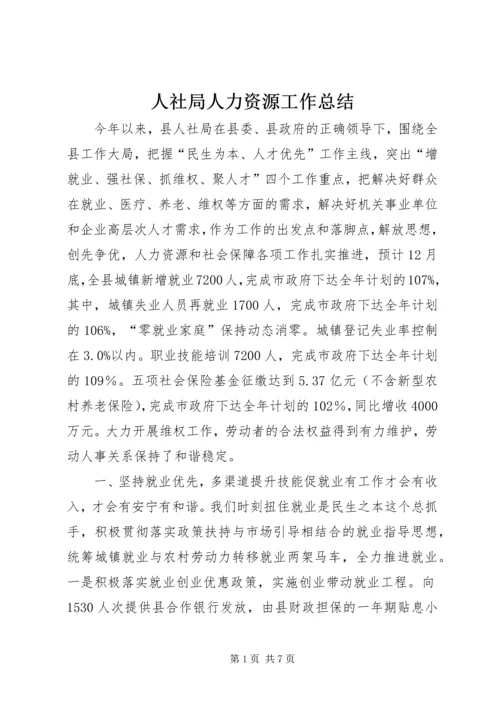 人社局人力资源工作总结.docx