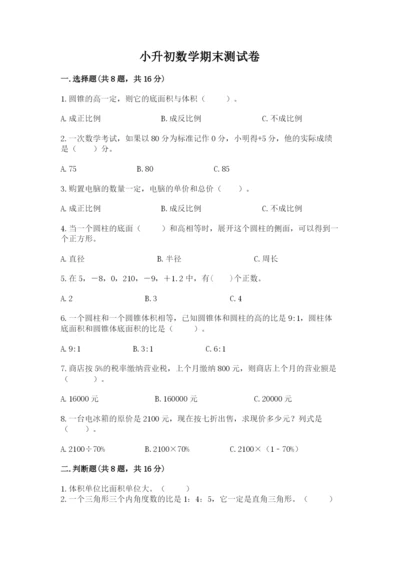 小升初数学期末测试卷（典型题）.docx