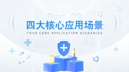 蓝色简约风Deepseek医疗智能应用介绍PPT