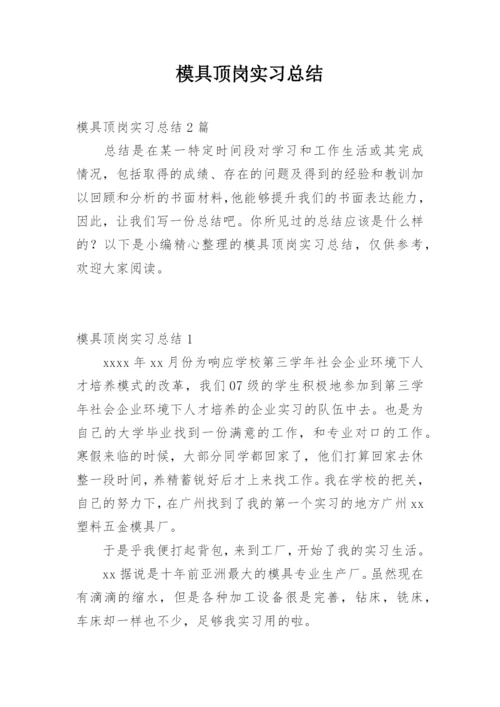 模具顶岗实习总结.docx