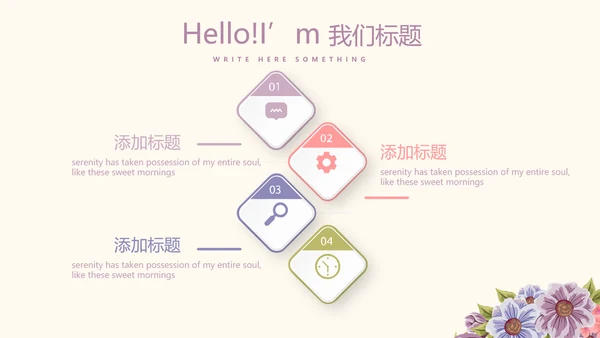 精美好看的花圈花环美容护肤宣传动态PPT