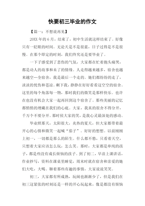 快要初三毕业的作文.docx